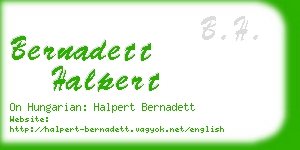 bernadett halpert business card